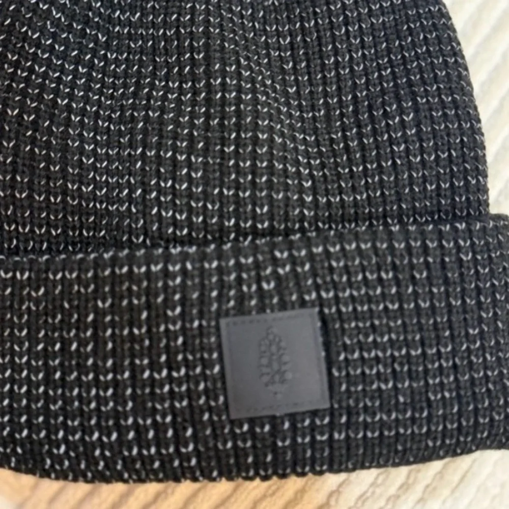 Free People Movement Stripe it up Cool‎ Down Black Knit Beanie One Size